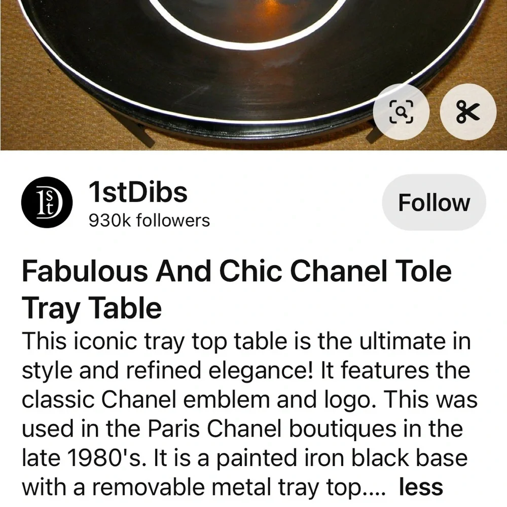 CHANEL Tole Tray ~ AMAZING PIECE!! Originally made for the stores as a table. - Picture 6 of 8